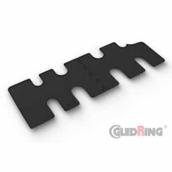 Rubber mats suitable for Fiat, Renault, Opel, Nissan - 2 Piece + Mounting clips