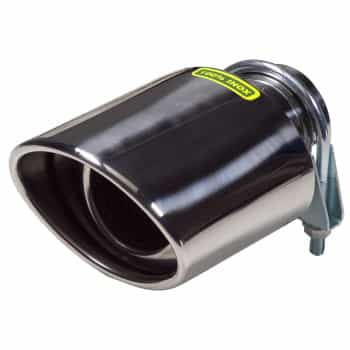 Uitlaatsierstuk RVS - oval 117x85mm - length 178mm - 45-64mm connection