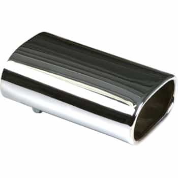 Uitlaatsierstuk RVS - rectangular 76x135mm - length 210mm - 50-60mm connection