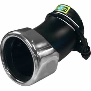 Uitlaatsierstuk RVS - round 76mm - length adjustable - 45-55mm connection