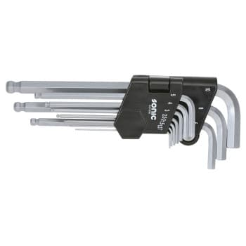 L-key set, long with ball head 10 pcs.