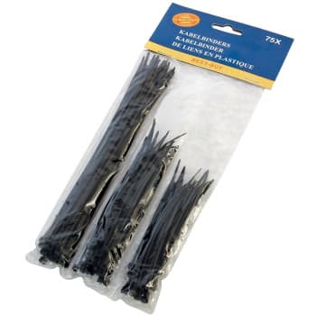 Tie-raps 75 pieces 3 sizes