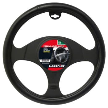 Carpoint Steering Wheel Cover Black Leatherlook