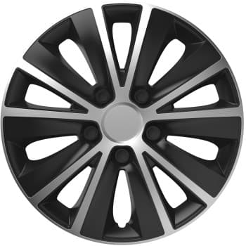 4-Piece Hubcaps Rapide Silver & Black 16 inch