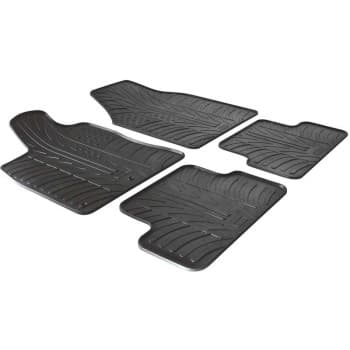 Rubber mats suitable for Renault Espace 2015- (T-Design 4-piece + mounting clips)
