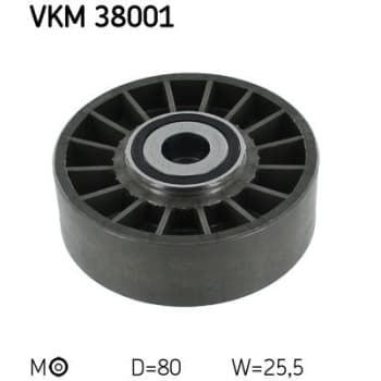 Tensioner Pulley, v-ribbed belt VKM 38001 SKF
