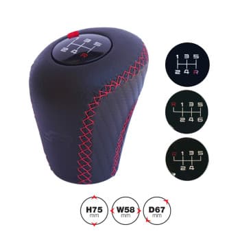 Simoni Racing Gear Shift Knob Slick - Black Leather