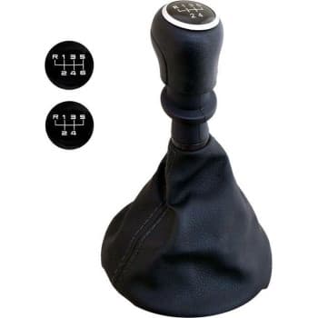 Simoni Racing Gear Shift Knob OEM Volkswagen Transporter T5/T6 - Black Leather + 2 Shift Patterns