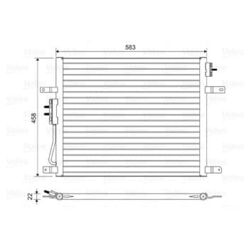 Condenser, air conditioning 814443 Valeo