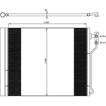 Condenser, air conditioning EASY FIT 35971 NRF