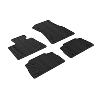 Rubber mats suitable for BMW X6 (G06) 2019- (T-Design 4-piece + mounting clips)