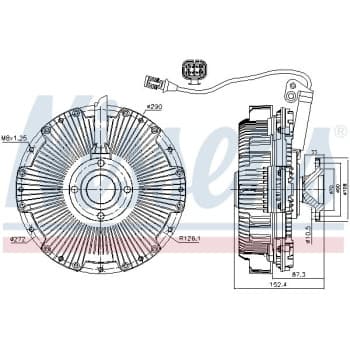 Clutch, radiator fan 86159 Nissens