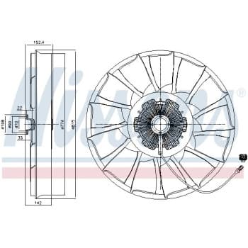 Clutch, radiator fan 86240 Nissens