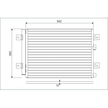 Condenser, air conditioning 814077 Valeo