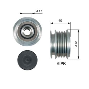 Alternator Freewheel Clutch DriveAlign® OAP7013 Gates