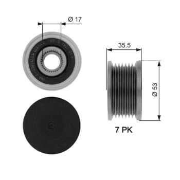 Alternator Freewheel Clutch DriveAlign® OAP7110 Gates