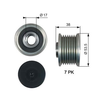 Alternator Freewheel Clutch DriveAlign® OAP7190 Gates
