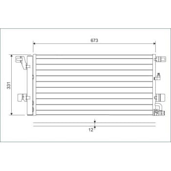 Condenser, air conditioning 822596 Valeo