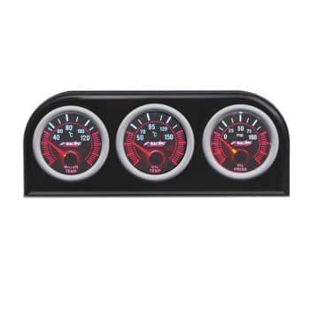 Simoni Racing DIN panel metal for 3x52 mm instruments black