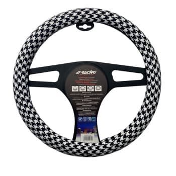 Simoni Racing Steering Wheel Cover Pied de Poule - 37-39cm - Textile