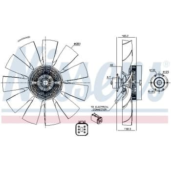 Clutch, radiator fan 86167 Nissens
