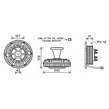 Clutch, radiator fan