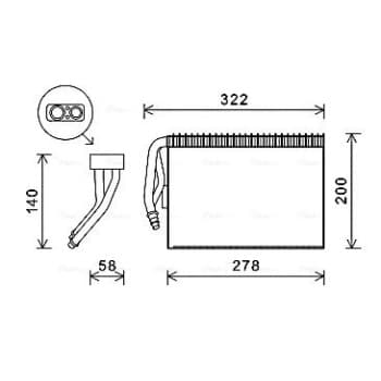 Evaporator, air conditioning