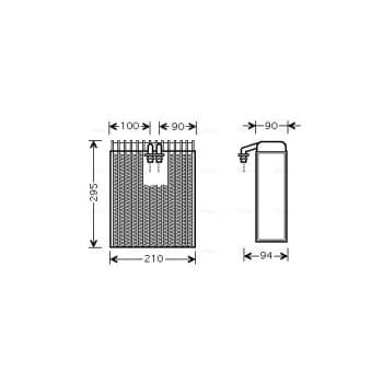 Evaporator, air conditioning