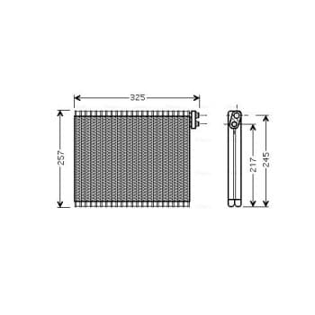 Evaporator, air conditioning