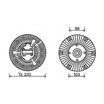 Clutch, radiator fan