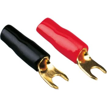 Fork cable lug 6 mm² 50 Pieces red