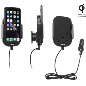 Apple iPhone XR / 11 QI wireless holder with 12V USB plug