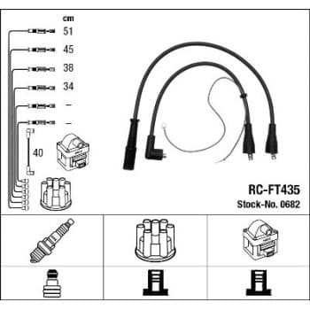 Spark plug cable set 0682 NGK