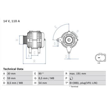 Alternator 0.986.083.270 Bosch