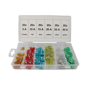 Assortment Mini fuses 120 pcs