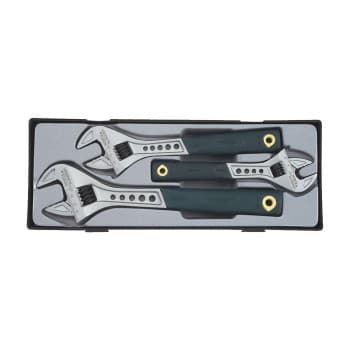 Adjustable wrench set 3 pieces Green
