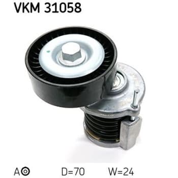 Tensioner Pulley, v-ribbed belt VKM 31058 SKF