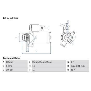 Starter 0 986 022 020 Bosch