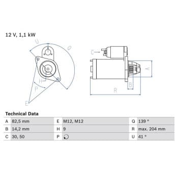 Starter 0 986 021 210 Bosch