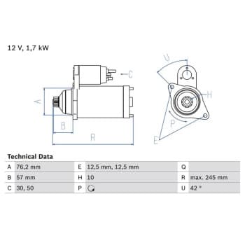 Starter 0 986 020 320 Bosch