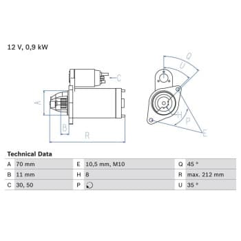 Starter 0 986 016 730 Bosch