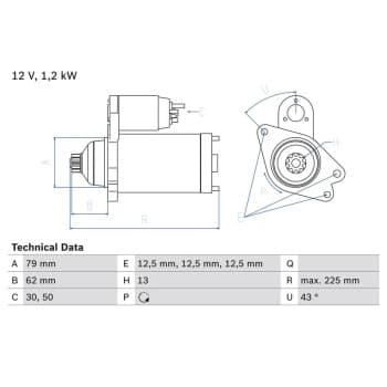 Starter 0986025870 Bosch