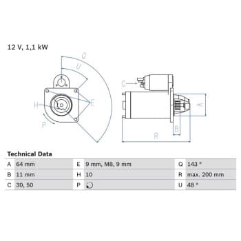 Starter 0 986 024 020 Bosch