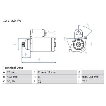 Starter 0 986 025 350 Bosch