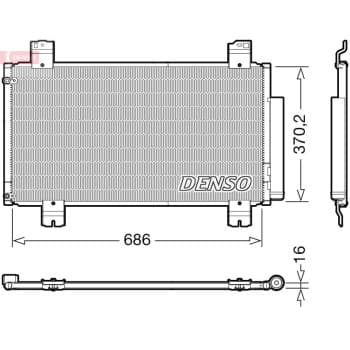 Condenser, air conditioning DCN40033 Denso