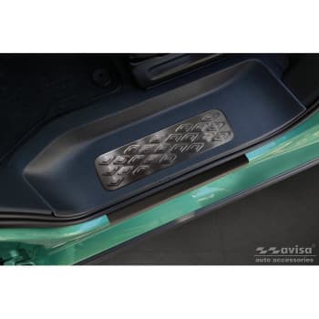 Black stainless steel door sill moldings suitable for Volkswagen ID.Buzz 2022- 2-piece