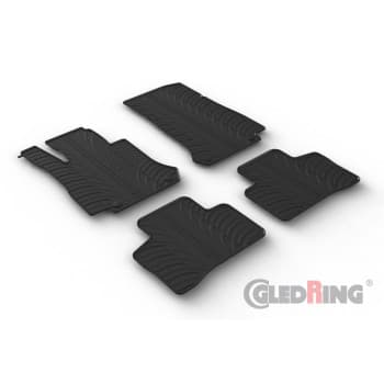 Rubber mats suitable for Mercedes EQC (N293) 2019-2022 (T profile 4-piece + mounting clips)