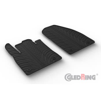 Rubber mats suitable for Ford Transit Courier (Cargo) 2023- (T profile 2-piece + mounting clips)