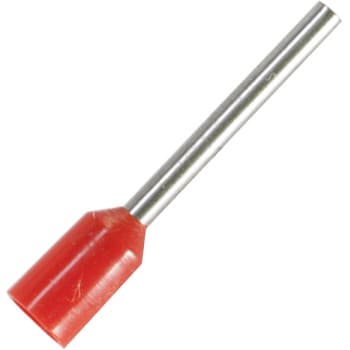 Wire end sleeve for cable size: 0.75 mm² with red insulation