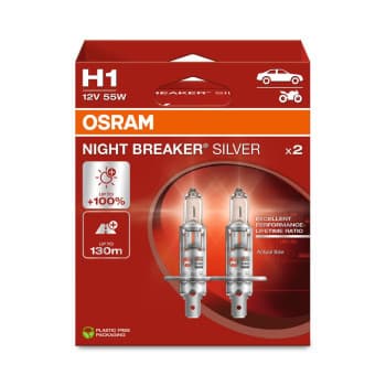 Osram Night Breaker Silver 12V H1 55W - 2 pieces